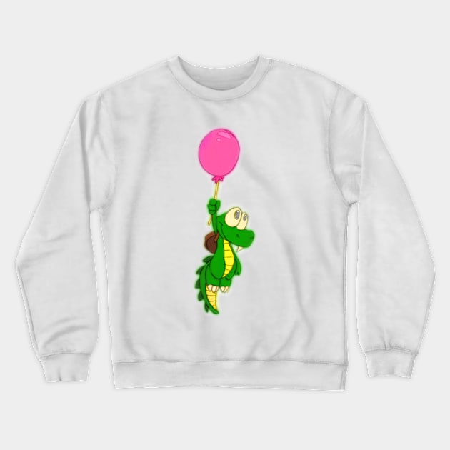 Croc! with his Balloon. Crewneck Sweatshirt by Steampunkd